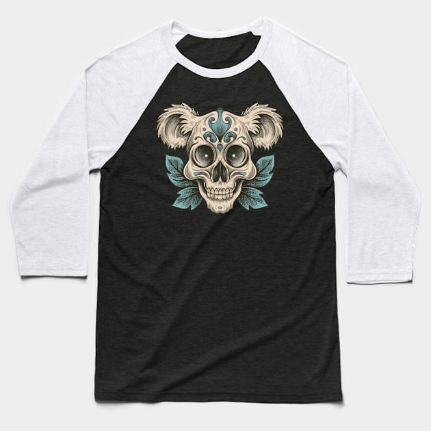 Traditional Koala Skull tattoo Baseball T-Shirt by Goku Creations